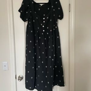 Madewell floral embroidered midi dress